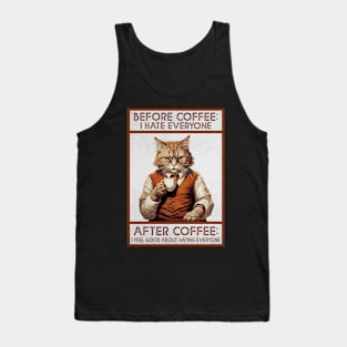 Before And After Coffee Tank Top